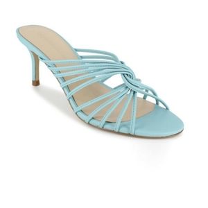 Cupcakes & Cashmere Arriana Blue Slide Sandals Size 6M